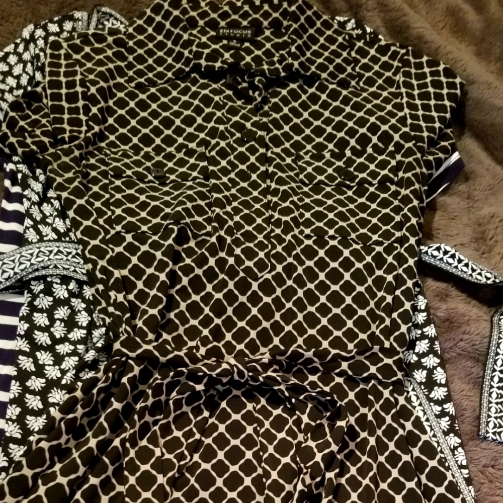 Enfocus Studio geometric printed dress